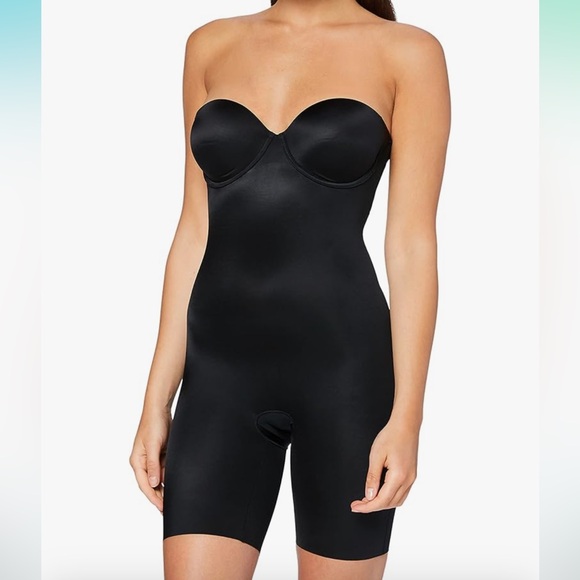 SPANX Strapless Mid Thigh Body Shaper - Picture 1 of 2